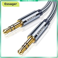 ESSAGER 3.5mm AUX Cable Audio Male to Male Adapter Braid 1.2M - EYC35-DY0G