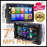 Car MP5 Player 7018B 7" Inch TFT Screen Double 2 DIN Car FM Stereo Radio Bluetooth USB / TF