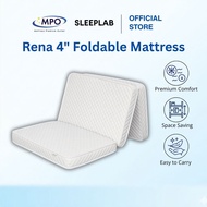 SLEEPLAB RENA Foldable Foam Mattress 4" | 3-Fold Portable Mattress | Single | Guest Bed | Floor Matt