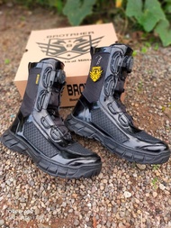 SEPATU PDL TALI PUTAR MODEL TAWON MERK BROTHER KULIT MENGKILAP SEPATU PDL TNI POLRI