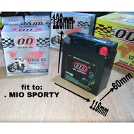 : OD 12N5L-BS Maintenance-Free Gel Battery for Yamaha Mio Sporty – 12V Power with Zero Hassle