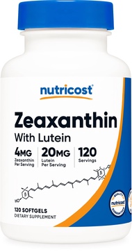 Nutricost Lutein Zeaxanthine 20mg, 120 Soft Gel, Non-GMO, Gluten Free