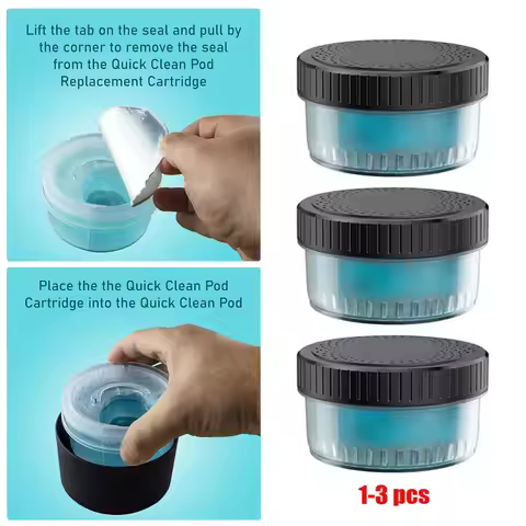 NEW 1-3PCS Quick Clean Pod Replacement Cartridge Compatible with Philips Norelco Quick Clean pods Ju