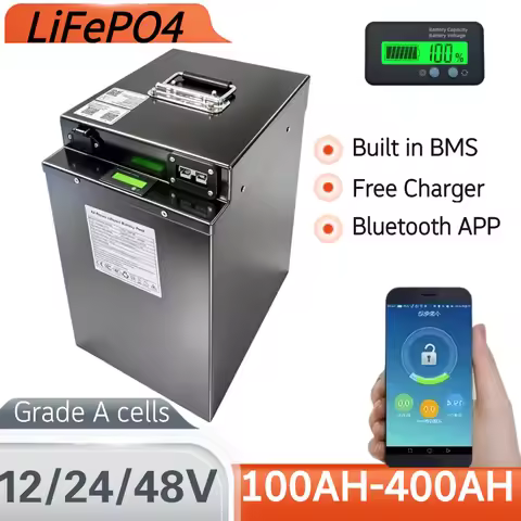 KF- Lifepo4 12V 24V 48V 100Ah 200Ah 300Ah 400Ah Lithium iron Battery For Solar Inverter Motorhome Ou