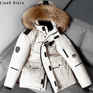 เสื้อ Parka ฤดูหนาวขนเป็ดสีขาวมีฮู้ดของผู้ชายร้าน Lian9แจ็คเกตกันน้ำ