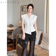 IBUY💗 Women's Sleeveless Vest White Top 35204