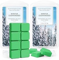 SCENTORINI Wax Melts, Wax Cubes, Winter Cedarwood Wax Melts, Soy Scented Wax Melts for Wax Warmers Mothers Day Decor, 2 x 2.5 oz