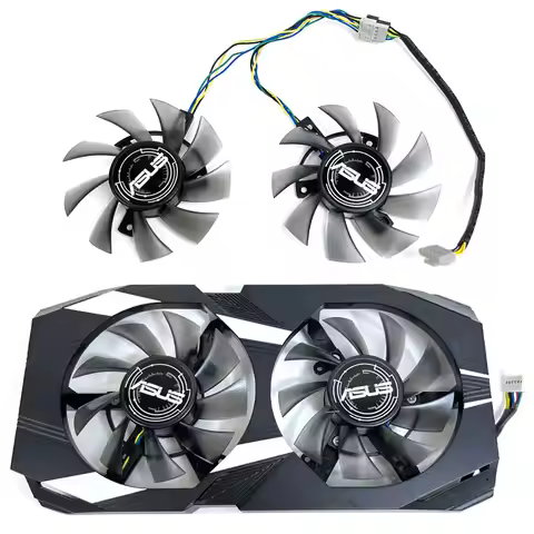 FD8015U12S 75MM 6PIN DUAL-GTX 1660TI、GTX 1650 GPU Fan，For ASUS GeForce DUAL GTX 1650、GTX 1660TI Vide