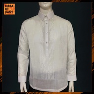 Obra ni Juan Inno Fit Polo Barong -Embroidered - White (#2741)