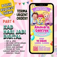 [PART 4] Kad Hari Jadi Digital | Aqiqah anak | KAD RAYA | Custom E-Card Birthday | Jemputan Hari Jad