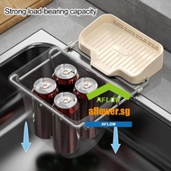 🇸🇬Ready Stock🇸🇬 Kitchen Sink Filter Drain Rack With Free 50pcs Disposable Garbage Net Bag Anti-Clog Leftover Holder Dish Towel Stainless Steel Strainer