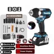 MAKITA Cordless Impact Wrench 880Nm Brushless Motor 3980VF Battery Power Tool Combo
