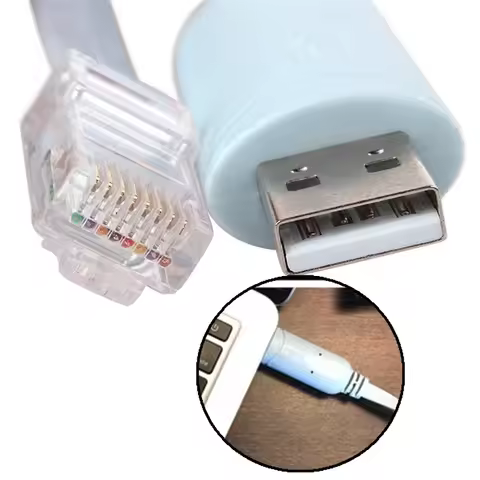 1pc 1.8M USB To RJ45 For USB Console Cable Debug Line A7H5 For Hardware Router Rollover Console Acce