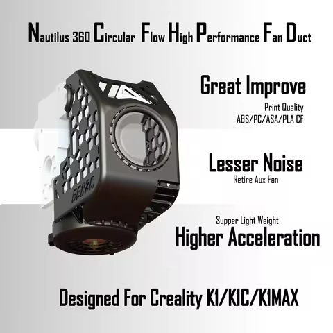 BEN2C Official Store CREALITY Fan Duct 360° Flow Cooling Customised for K1/K1C/K1MAX 3D printers
