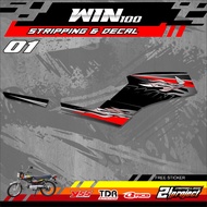 01 HONDA WIN 100 MOTORCYCLE STRIPPING FLAME VARIATION