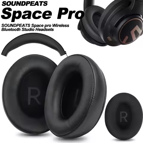 Earphone Pads for SOUNDPEATS Space Pro Replacement Earpads Headphones Earmuffs Cloth Memory Covers S