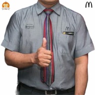 ⎟24JAM SHIP⎟ McD MANAGER UNIFORM BAJU MANAGER BARU McD 100% PREMIUM VISCOSE