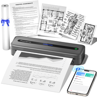 1pc M832 Portable Printers Wireless For Travel, Built In 1 Roll Paper, Inkless Bluetooth Thermal Pri