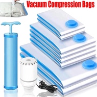 With Elicit Pump Reusable Vacuum Sealer Bag Travel Storage Resealable Compressed Convenient Storage