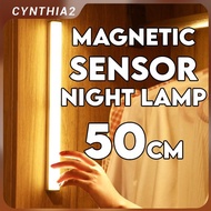 [Ready] 10/20/30/50cm Motion Sensor Night Light Wireless Led Light Usb Rechargeable Magnetic Wardrob