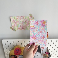 amuse stuff-postcard flower pattern โปสการ์ดลายดอกไม้อะมิวส์