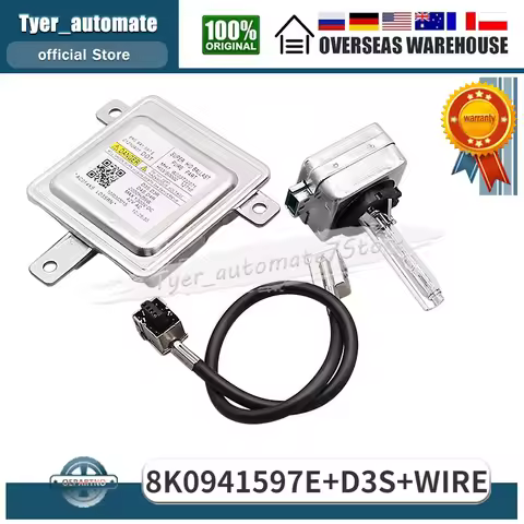 Xenon Headlight Ballast & D3S Bulb & Wire For Audi A1 Q5 Q7 Q3 Volkswagen CC Jetta Golf Tiguan Passa