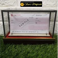 Cek hantaran kahwin/hantaran cek frame/frame cheque kaca