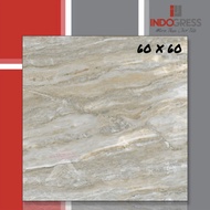 Granit Tile INDOGRESS Glazed Polished Mengkilap - ARTIC GREY 60x60
