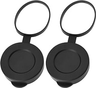 LT Easiyl 2pcs Rubber Objective Lens Caps Objective Lens Protective Cover Compatible with 8x42 10x42 12x42 Binoculars Monoculars, Black
