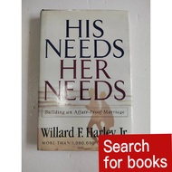 精224  English books His Needs, Her Needs：Building an Affair-Proof Marriage （15th Anniversary Edition