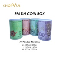 LIMITED EDITION RM Tin Kids / Adult Saving Coin Box - Ringgit Malaysia Tabung Kanak / Dewasa