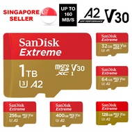 [SG] SanDisk Extreme 1TB - 512GB - 256GB - 128GB - 64GB - 32GB micro SD XC USH-3 A2 R160mb-s W60mb-s Memory Card