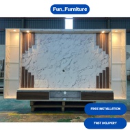 𝗙𝗥𝗘𝗘 𝗜𝗡𝗦𝗧𝗔𝗟𝗟- Silvia 8Feet TV Cabinet/Hold up to 65 Inch TV / HangTvCabinet/FreeInstallation/MountTv