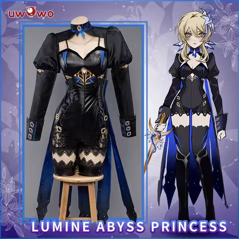 IN STOCK UWOWO Genshin Impact Fanart Abyss Lumine Princess Cosplay Costume Exclusive Traveler Lumine