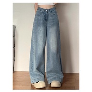 YOYO- New Trendy Highwaist Culottes Loose Wide Leg Jeans for Women Korean Style