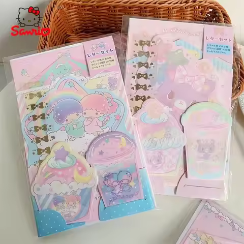 New Hello Kitty My Melody Cinnamoroll Little Twin Stars Couple Friend Kulomi Writing Letter Paper En