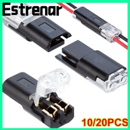 ESTRENAR Wire Terminals, Double Wire 2 Pin Way Plug Quick Connector, Universal Waterproof Wire Conne