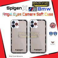 🔥Spi-gen X BMW M-Sport Angel Eyes Protect Soft Military Tpu Case🔥Realme Oppo 9i A76 A96 C21Y C25Y 5 