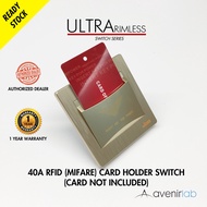 reTouch Ultra Rimless 40A RFID 13.56Mhz Key Card Holder Switch for Homestay Airbnb Energy Saving [GO
