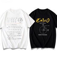 Euler identity math formula print 📐 t-shirt 100% cotton lelaki perempuan calculus engineer casual te