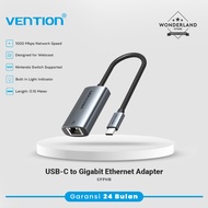 Vention USB-C to RJ45 Gigabit Ethernet Adapter 10/100/1000Mbps ABS Material - Wonderland Store