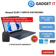 LENOVO IDEAPAD SLIM 3 15IRH10 83K100CNMJ / 83K100CMMJ LAPTOP (i5-13420H,16GB,512GB SSD,15.3" WUXGA,U