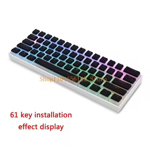 5asd PBT Keycaps OEM Pudding 108-Key Keycap RGB Two-Color Translucent for Key Caps for 61/62/68/82/8