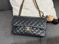 Chanel Bag cf25 經典款 市價$7萬 金扣牛皮 caviar leather  荔枝皮