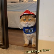 Mi Qing Dynasty Official Official COS Bento Bib Saliva Towel Accessories Funny Small Dog Decoration 