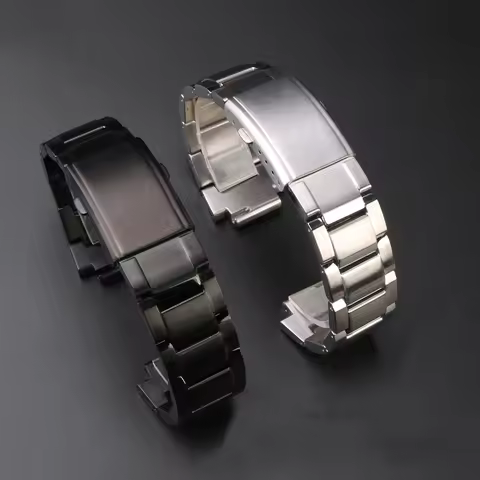 Quick Release For Casio G-SHOCK GST-B200 Stainless Steel Watch band Folding buckle metal Men's brace