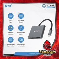 Converter 2 HDMI in 1 USB 3.0 Type C to HDMI 4K 60hz 30hz HUB Dual Port HDMI F3