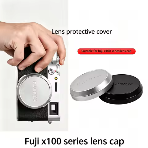 Fujifilm X100V Lens Cap | Aluminum Alloy + Fleece Lining | Fits X100F X100T X100S X70 | Dust & Scrat