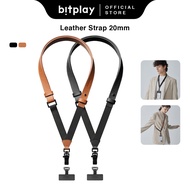 Bitplay Leather handphone strap Anti-lost Adjustable Crossbody Phone Lanyard Strap With Patch