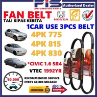 FIS Fan Belt Honda Civic EG 1.6 SR4 VTEC Air Cond Alternator Power Steering Belt 4PK775 4PK815 4PK83